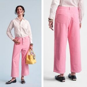 Frances Valentine Jane Corduroy Pant In Pink Size 8 Cotton Vintage Fit Boxy Crop